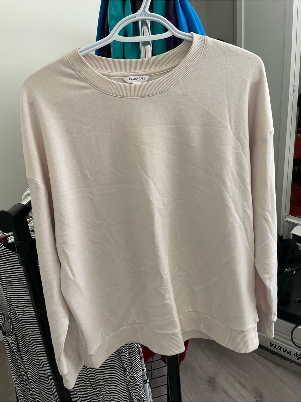 Women's Light Beige Crewneck Sweatshirt
